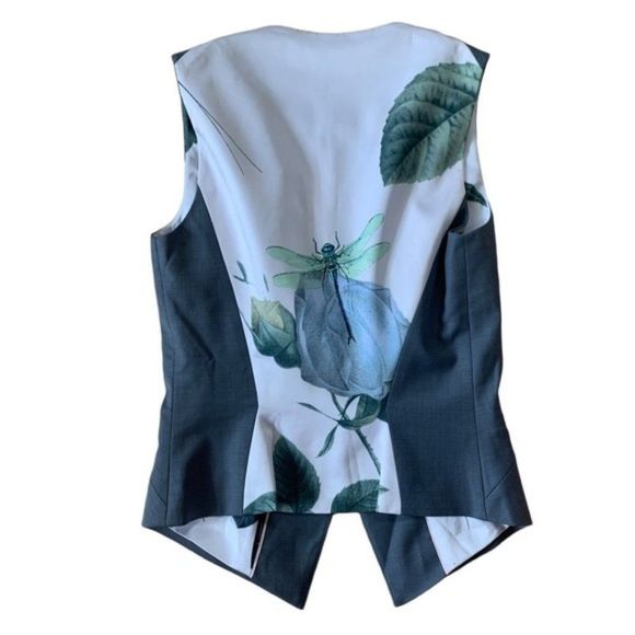 Grey and White Ted Baker London Vest Size 0 - Picture 2 of 7
